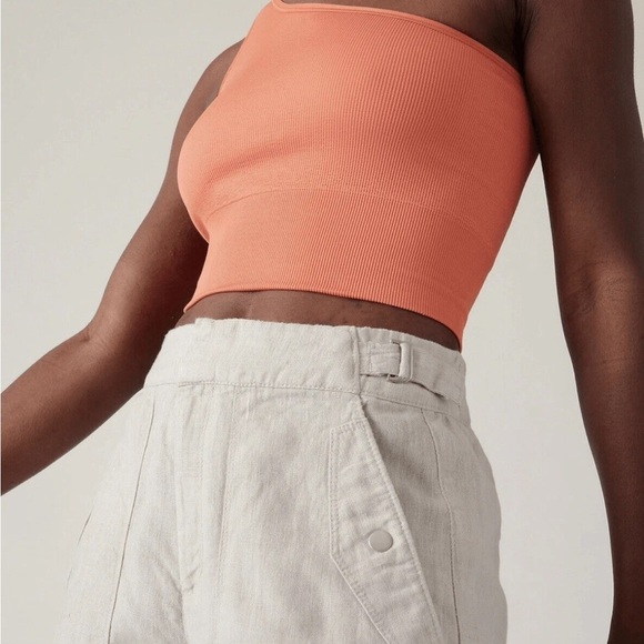 Athleta Voyager 100% Linen Pants high waist Size 10 - Picture 13 of 13